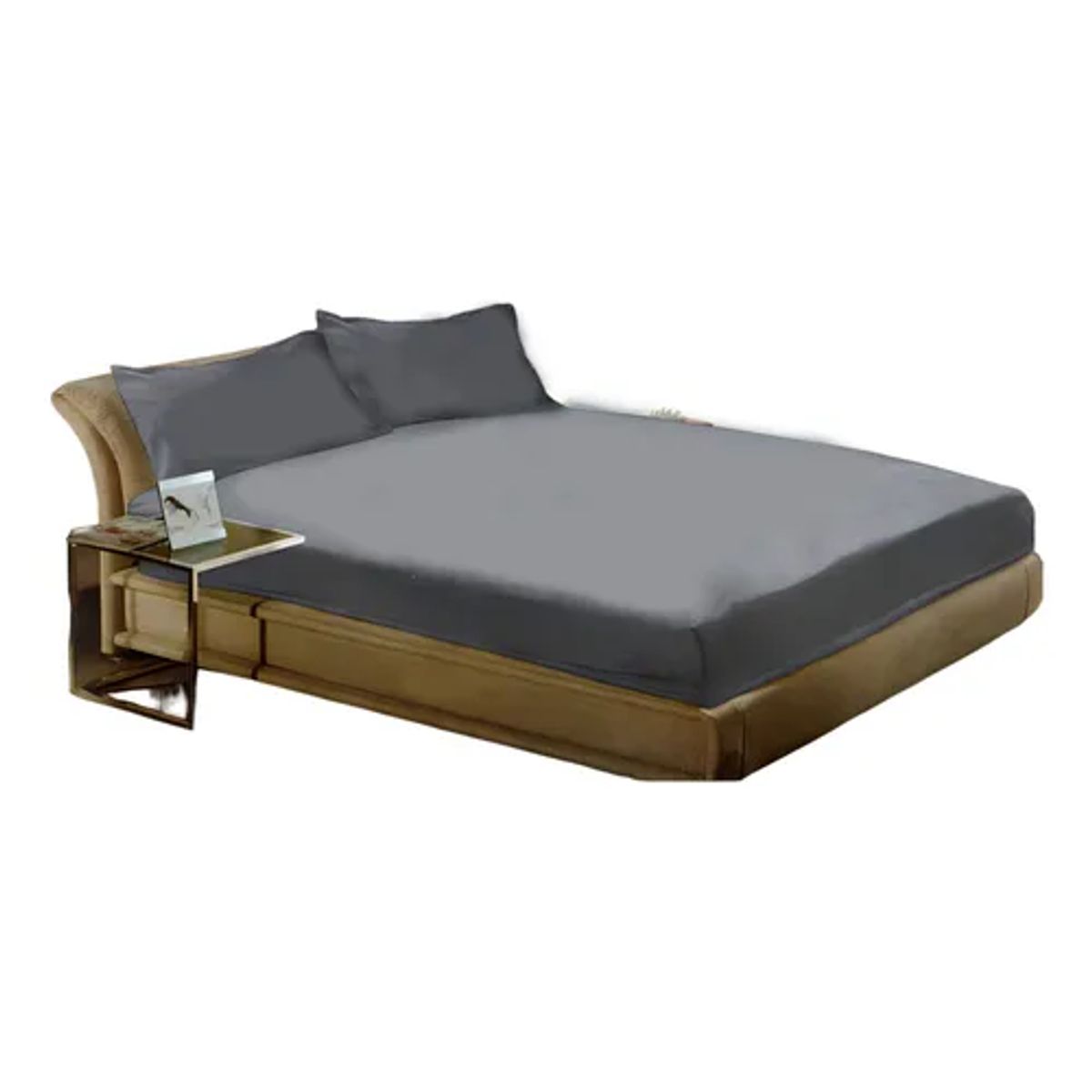 GENERICO - Sabana polar 2 plazas diseño liso color gris