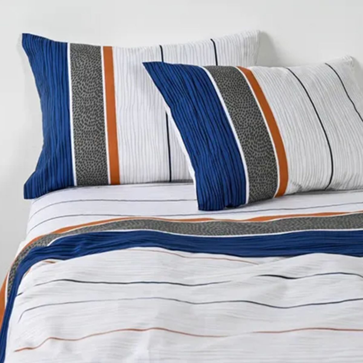 GENERICO - Sabanas cannon 2 plazas 144 hilos diseño blue mist color alba