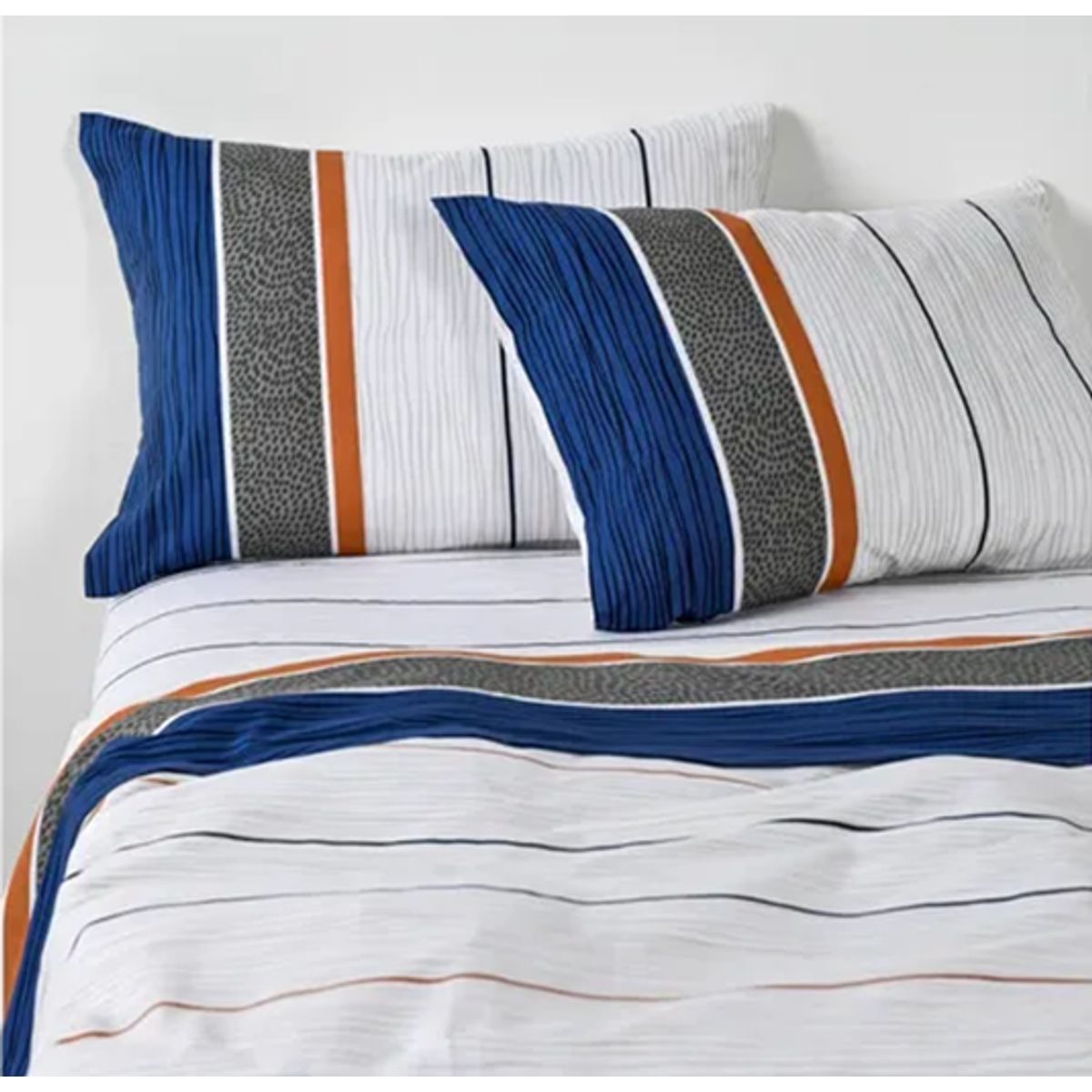 GENERICO - Sabanas cannon 2 plazas 144 hilos diseño blue mist color alba