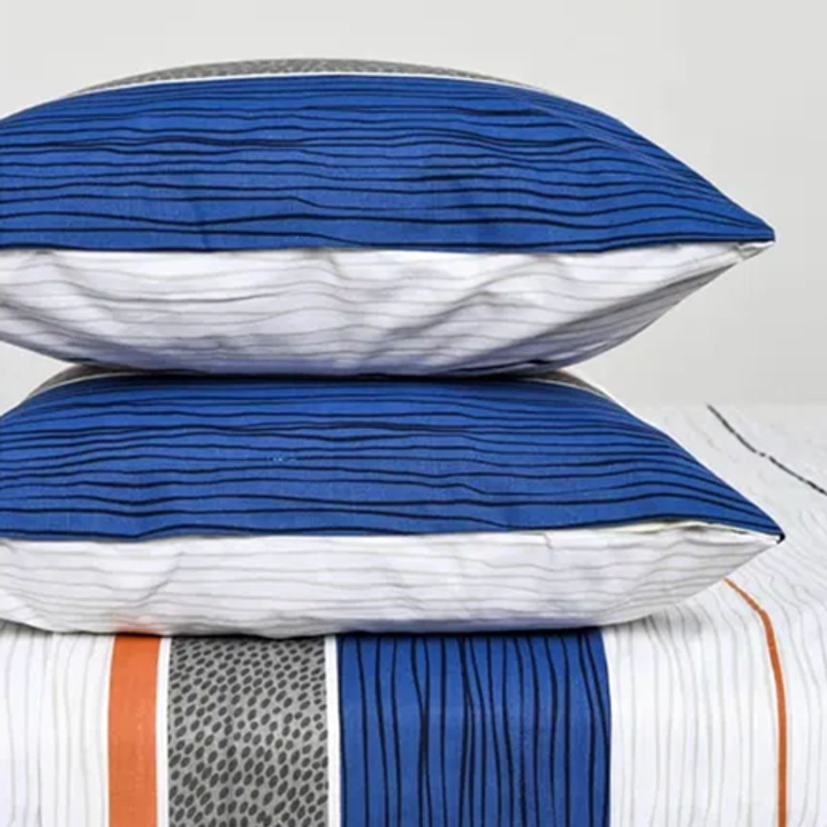 GENERICO - Sabanas cannon 2 plazas 144 hilos diseño blue mist color alba