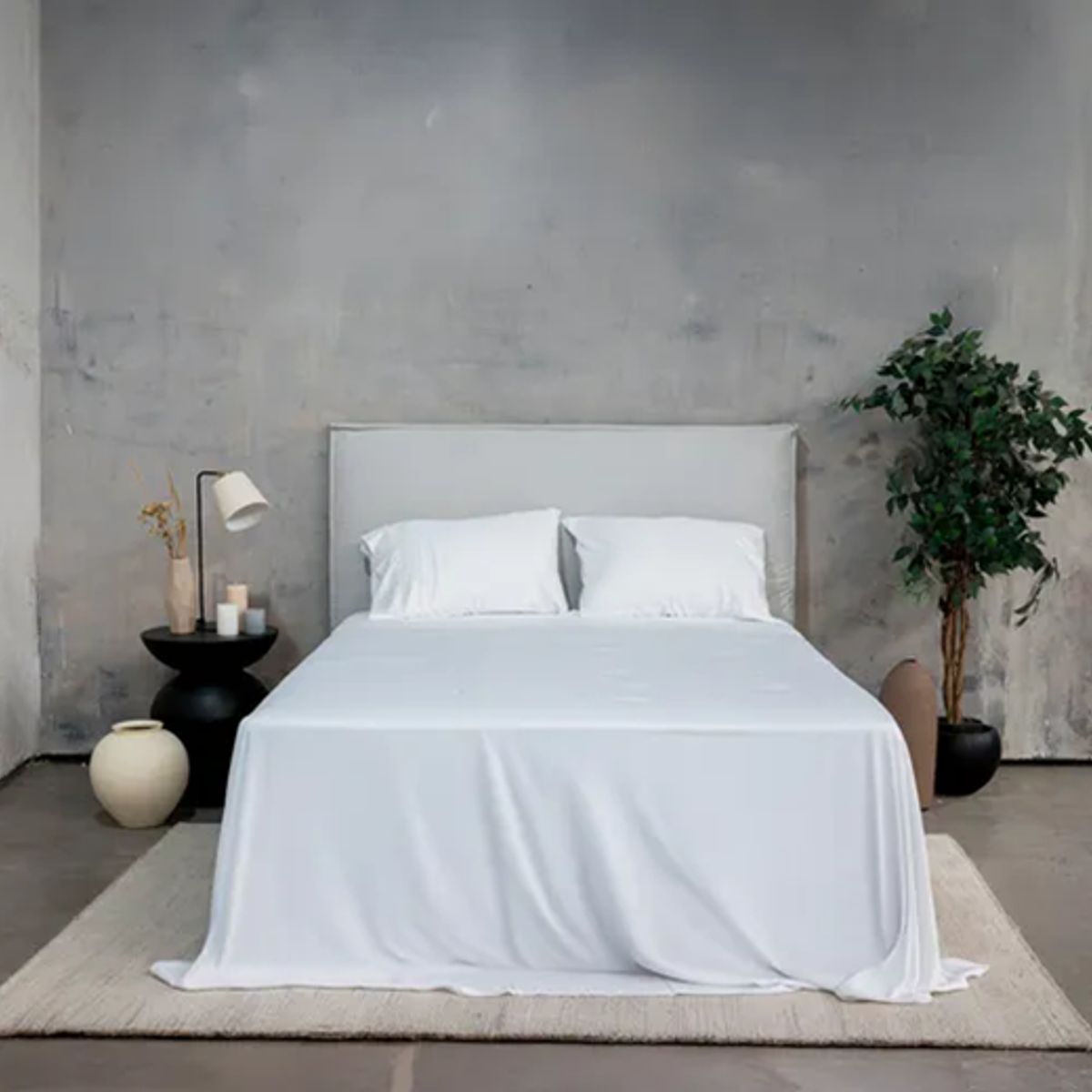 GENERICO - Sabanas bambu premium super king hypnos color blanco