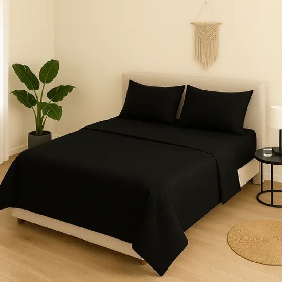 GENERICO - Sabanas hotel irish home microfibra super king color negro