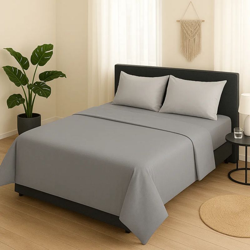 GENERICO - Sabanas hotel irish home microfibra 2 plazas color gris
