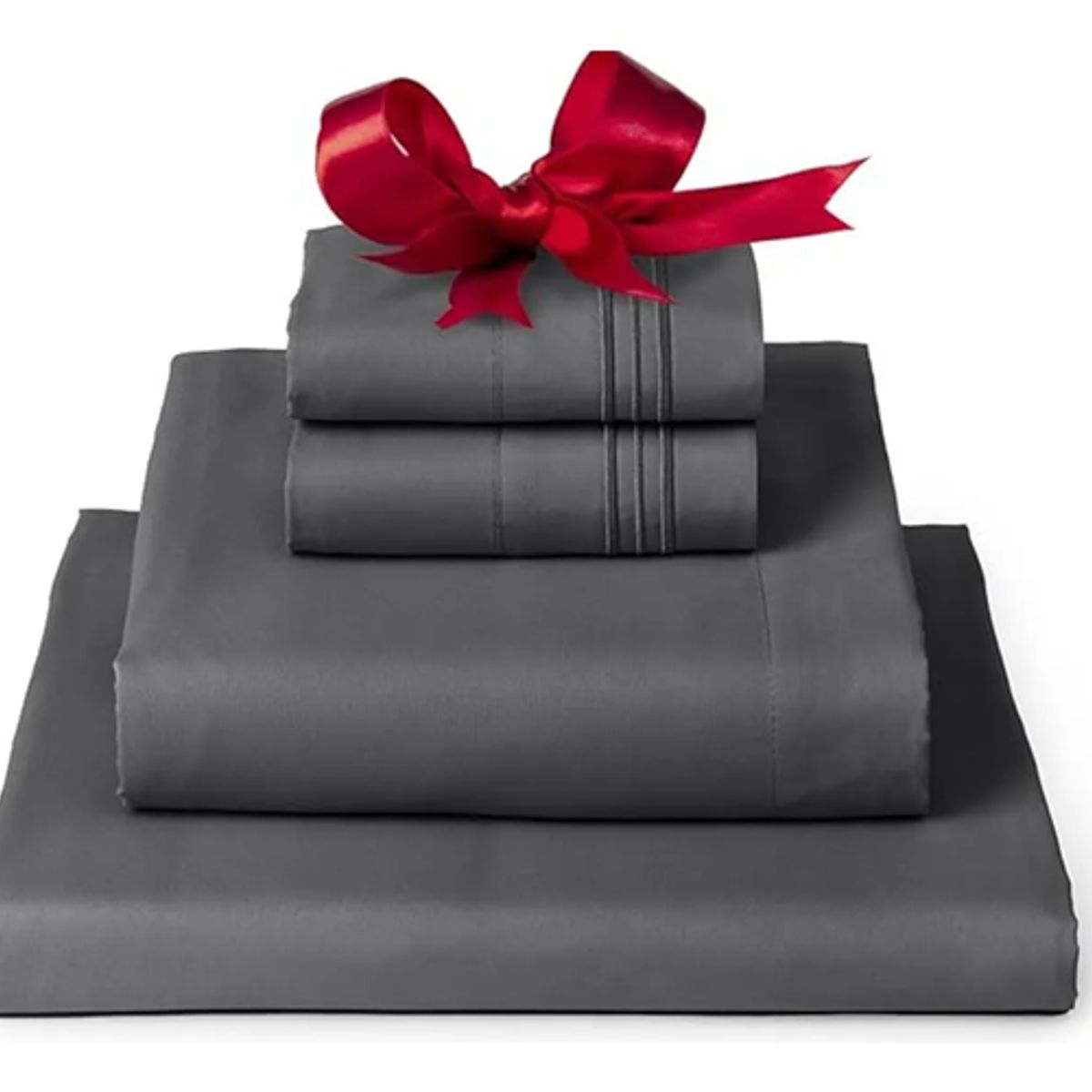 GENERICO - Juego sabanas aura zeus king 1800 hilos color gris