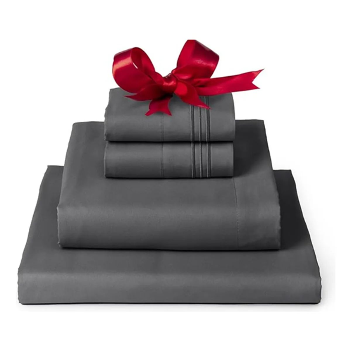 GENERICO - Juego sabanas aura zeus king 1800 hilos color gris