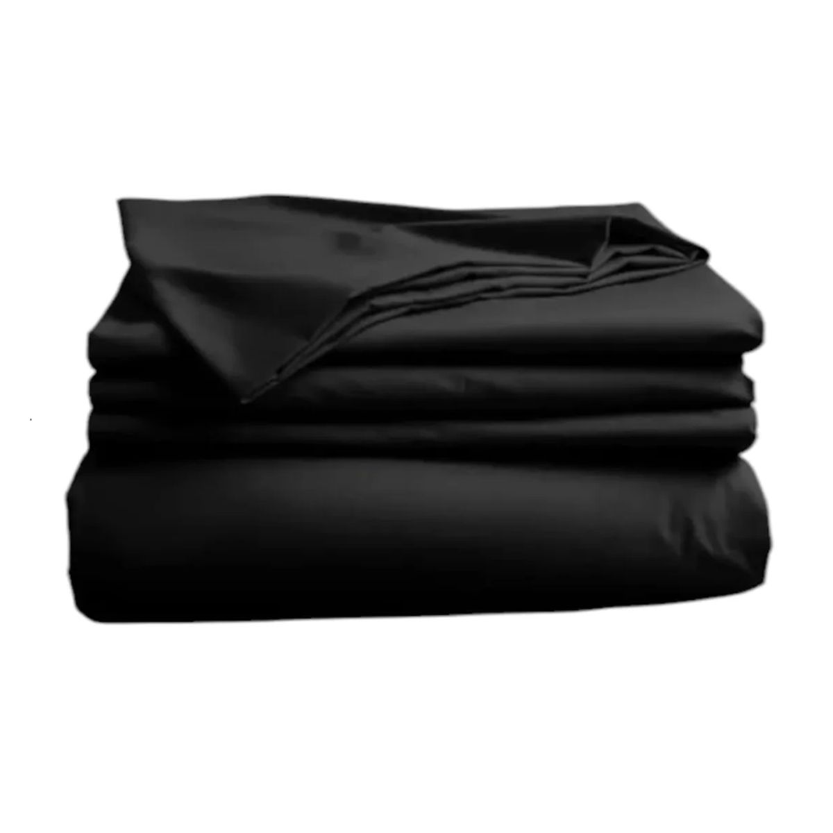 GENERICO - Juego sabanas 1 plaza 90x190 color negro