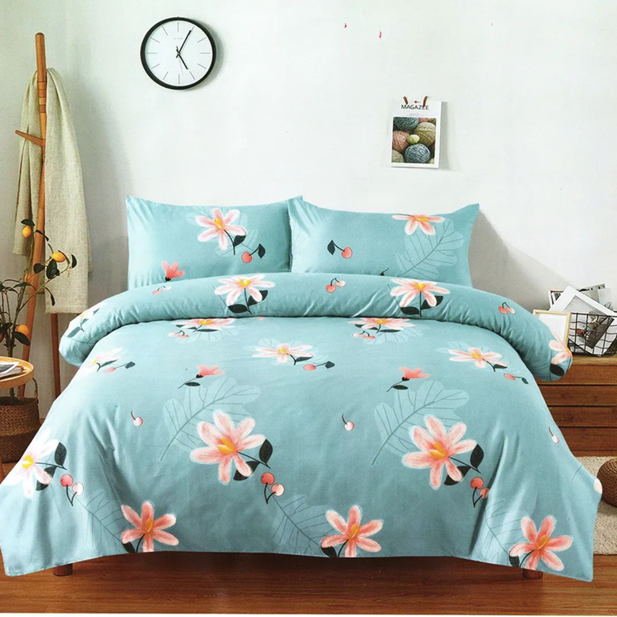 GENERICO - Juego sabana estampado algodon 15 plaza 3 pzas color 13