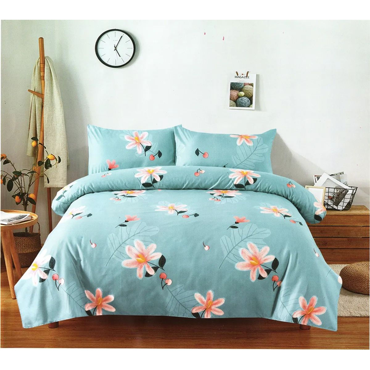 GENERICO - Juego sabana estampado algodon 15 plaza 3 pzas color 13