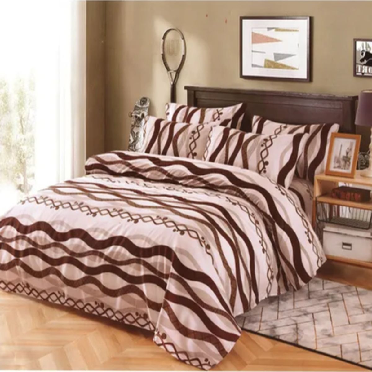 GENERICO - Juego sabana 2 plazas 144 hilos varios colores