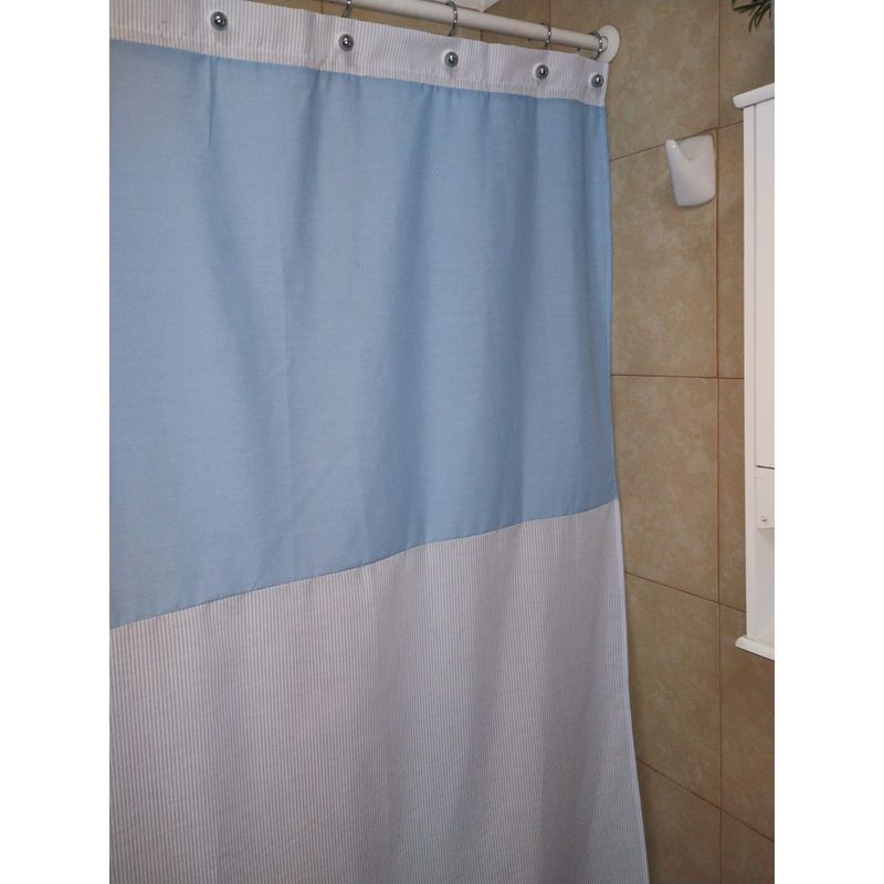 GENTILE - Cortina Gentile Celeste líneas celeste 200x200 Cms