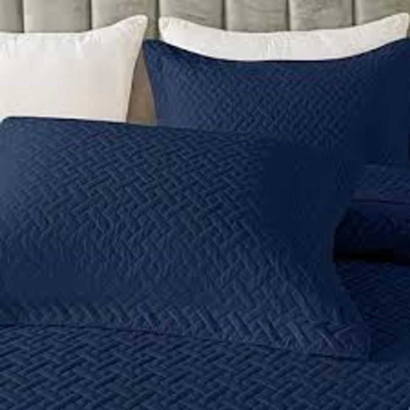 GENERICO - Set sabanas 210 hilos king 25 plazas 22 cm color azul