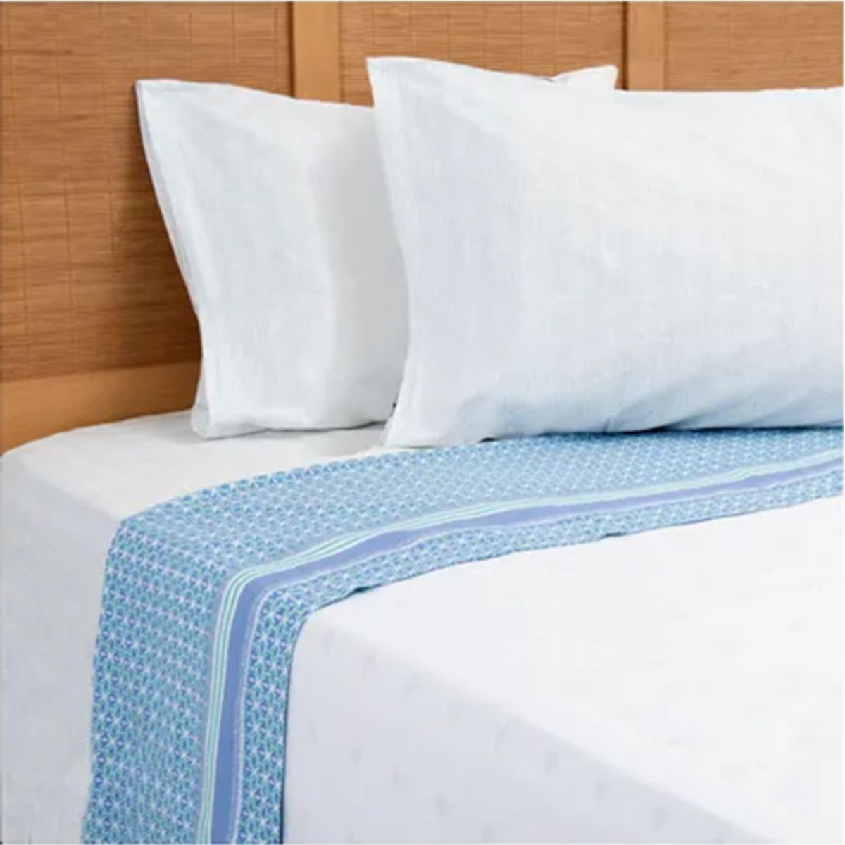 GENERICO - Sabanas Mashini 15 plaza 180 hilos color blanco agua