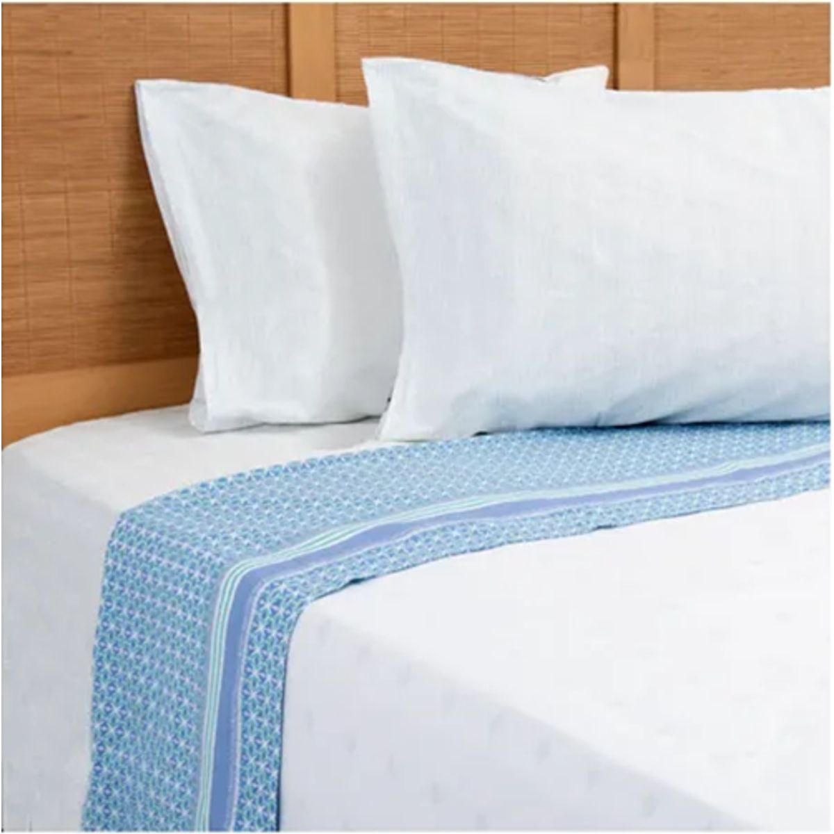 GENERICO - Sabanas Mashini 15 plaza 180 hilos color blanco agua