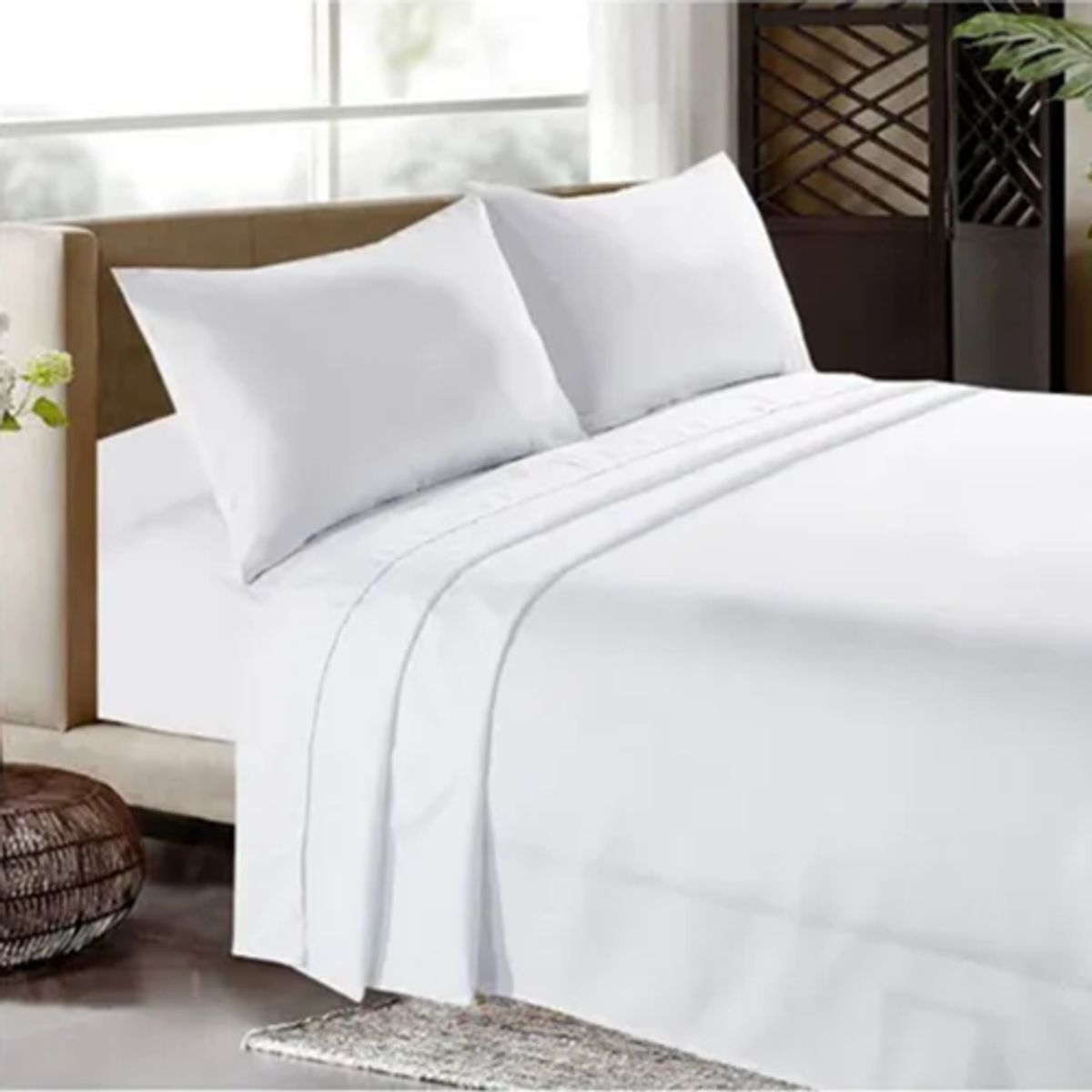 GENERICO - Juego sabana 200 hilos 15 plaza + funda almohada