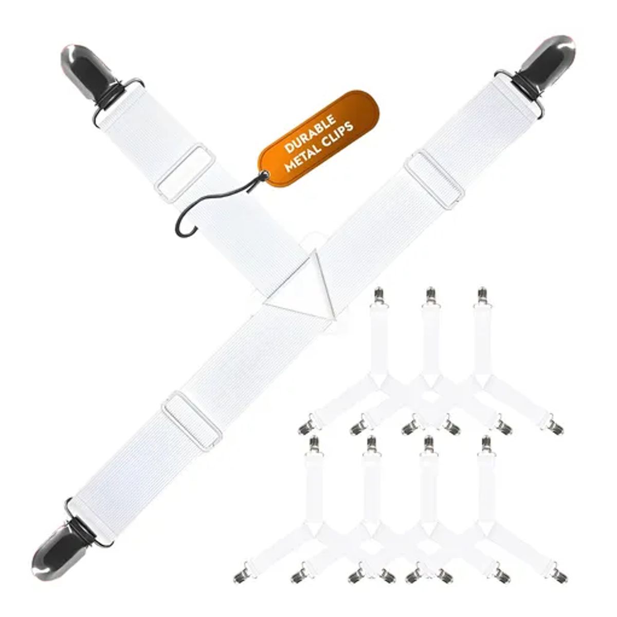 GENERICO - Correas elásticas para sabanas 8 unidades