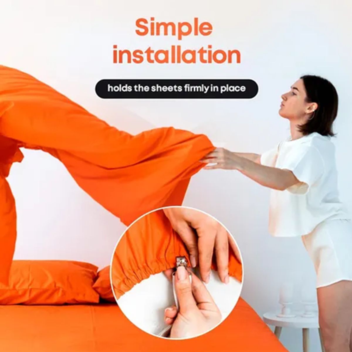 GENERICO - Correas elásticas para sabanas 8 unidades