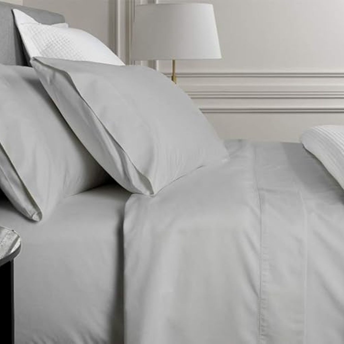 GENERICO - Sabana blanca 1800 hilos 2 plazas 2 piezas 3Angeli