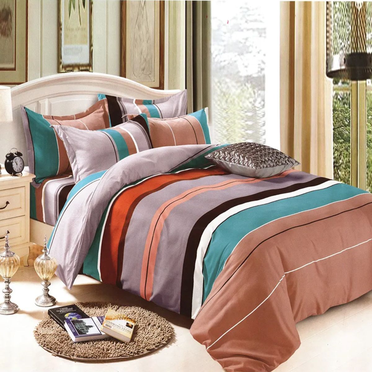 GENERICO - Juego sabana estampado algodon 15 plaza color 7