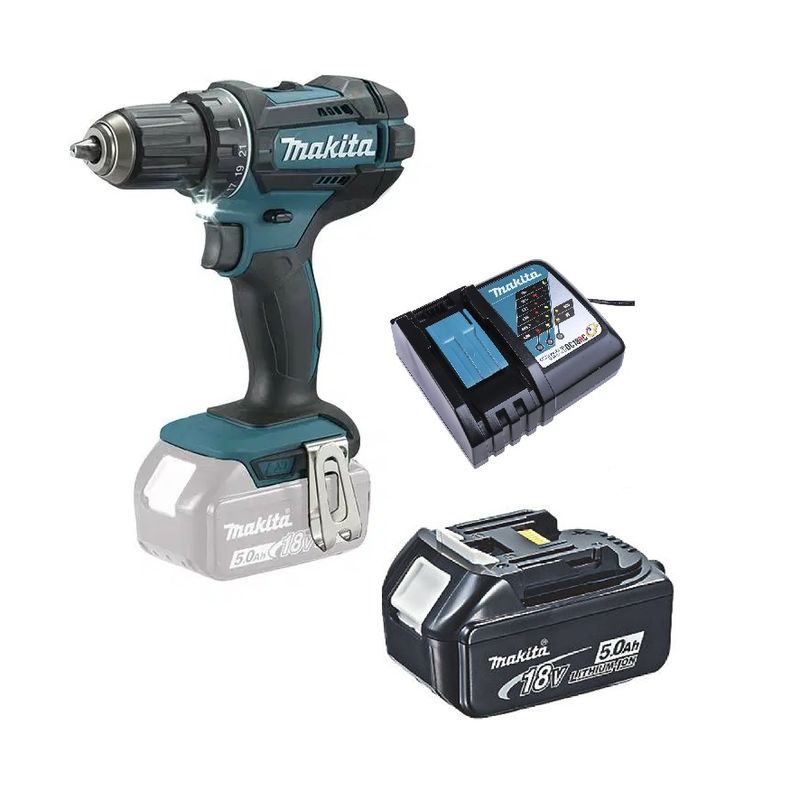 MAKITA - Taladro Atornillador 18v Inalámbrico 62 Nm Makita DDF482 (5 Ah)