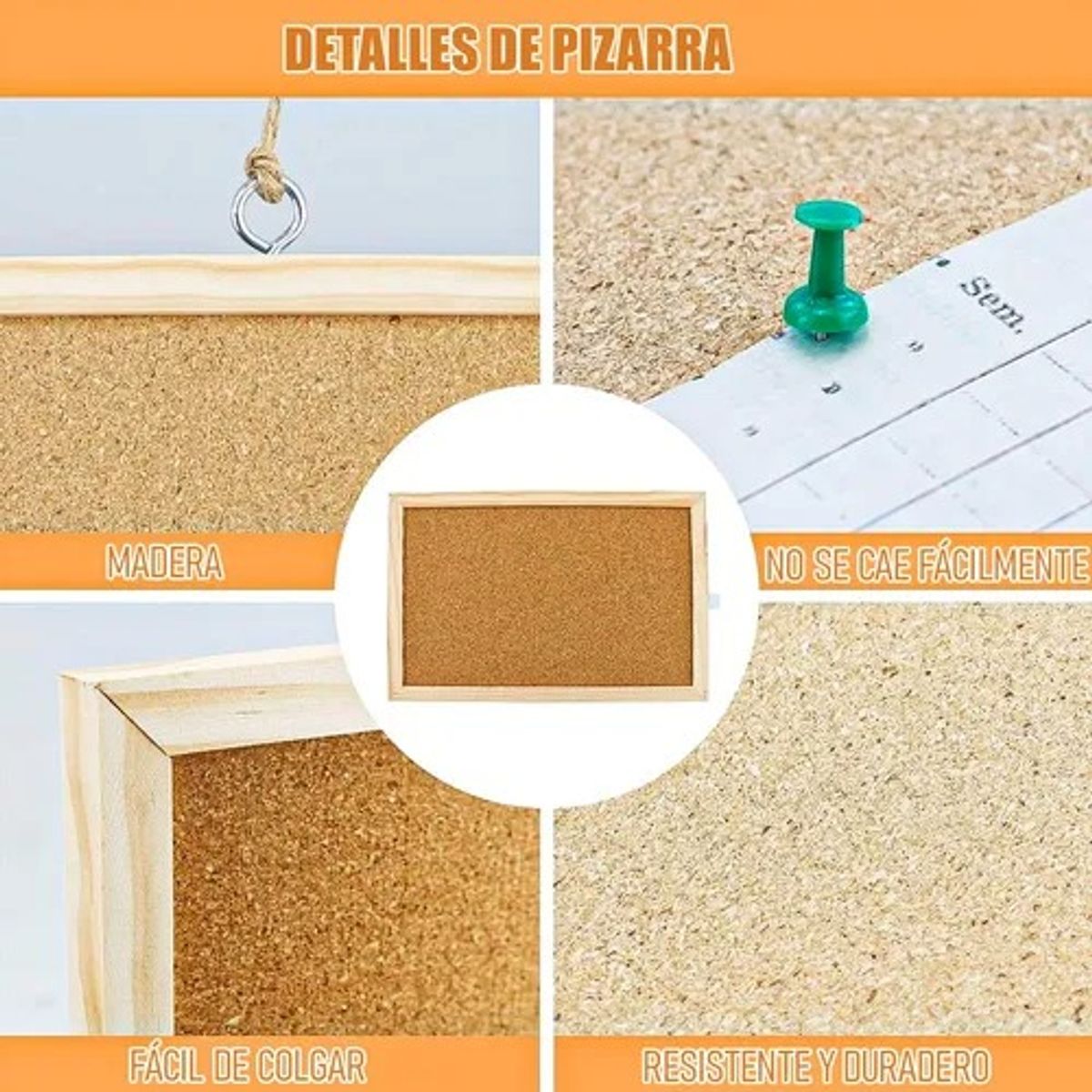 GENERICO - Pizarra Corcho 70x50cm