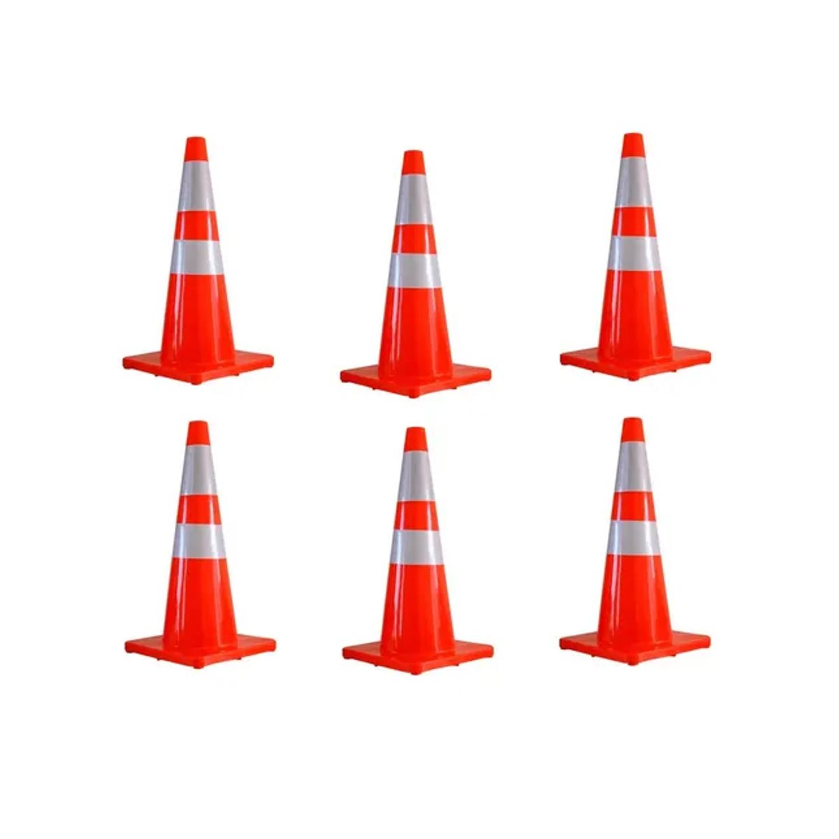 GENERICO - Conos Viales De Seguridad Flexible Cinta Reflectiva Pack X6