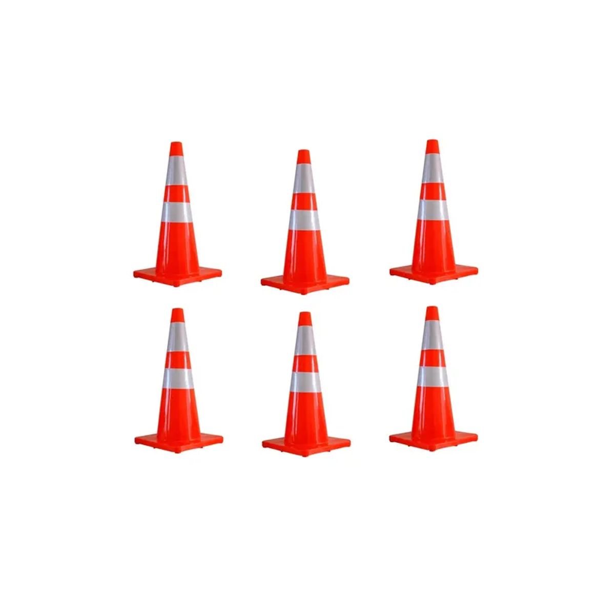 GENERICO - Conos Viales De Seguridad Flexible Cinta Reflectiva Pack X6