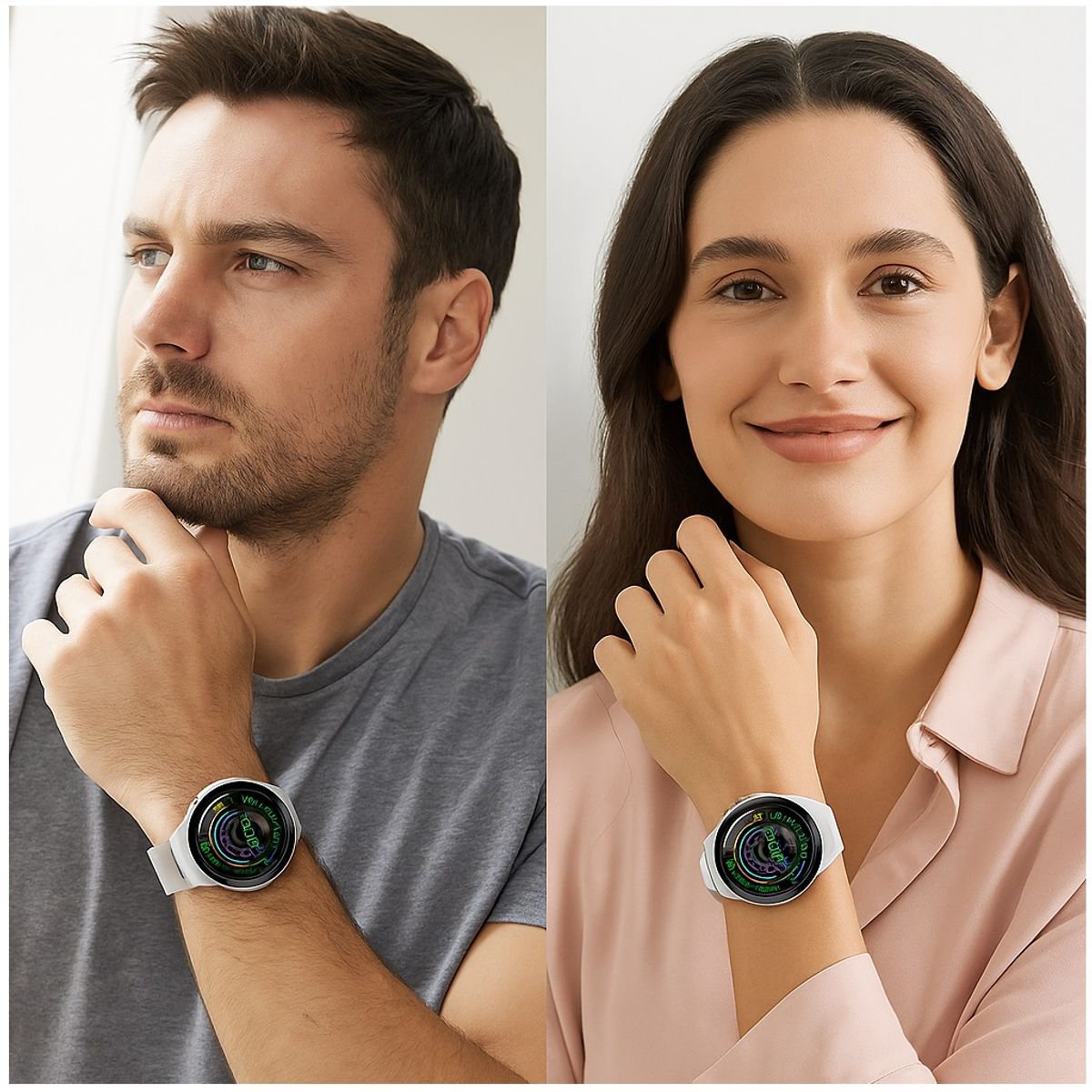 STARTECHOFFICE - Reloj Inteligente Smartwatch Bluetooth Monitor de Salud y Deporte Compatible IOS Android IP68
