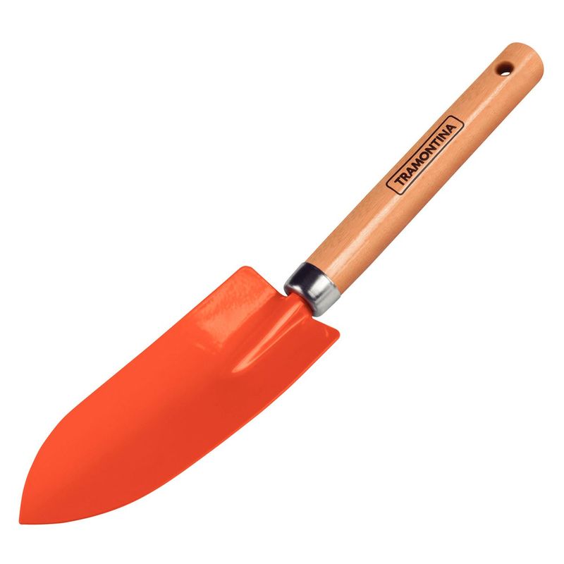TRAMONTINA - Palita Angosta Metalica Para Jardin Mango Madera Tramontina