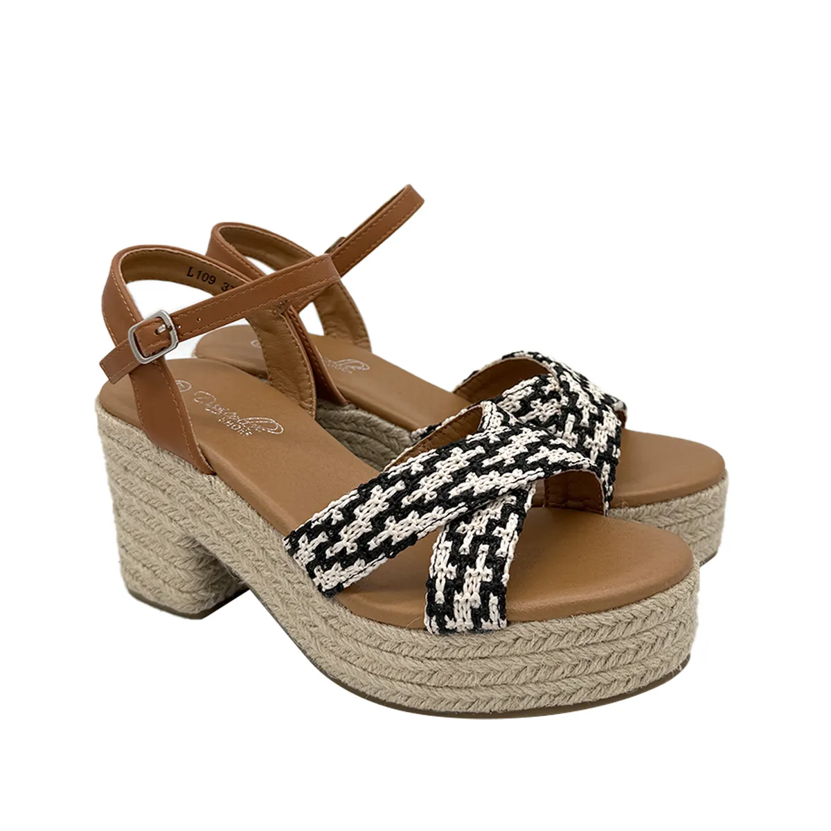 DINASTELLA - Sandalia para mujer Negro Danicolle