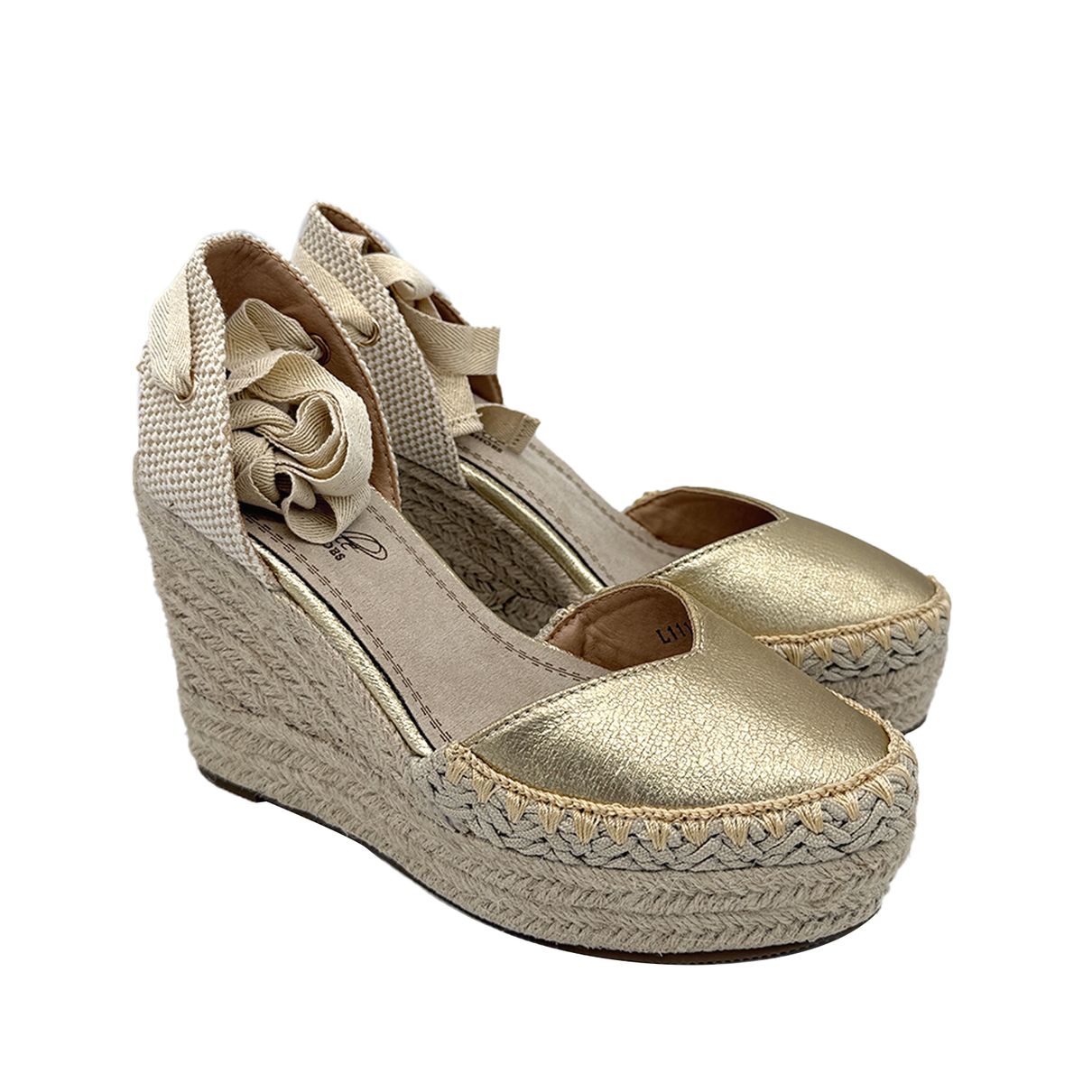 DINASTELLA - Sandalia para mujer Dorado Danicolle