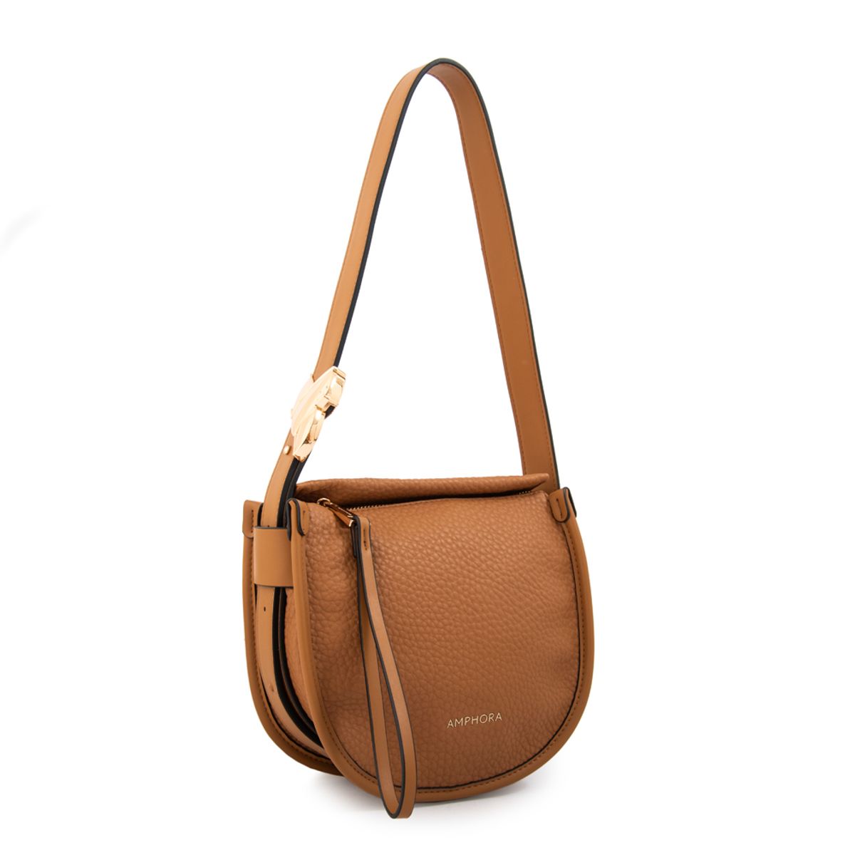 AMPHORA - Cartera bandolera penelope pequeña camel