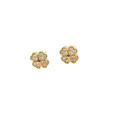 GENERICO - Arete con circonias oro laminado 18k