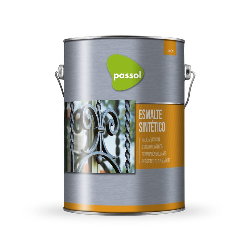 PASSOL - Esmalte Sintético Brillante Gris Ral 7040 1 galón