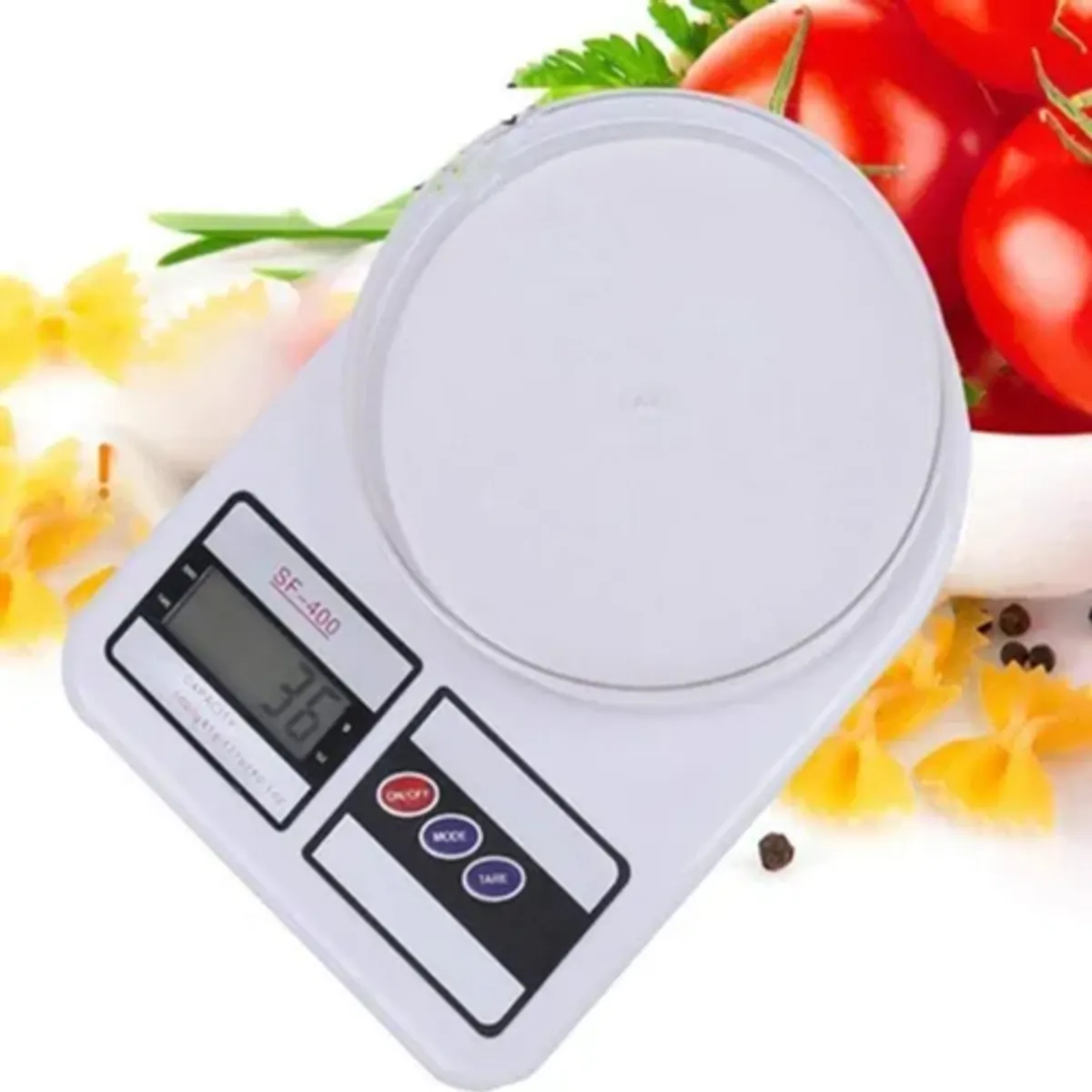 GENERICO - Balanza cocina digital comercio 1g a 10kg color blanco