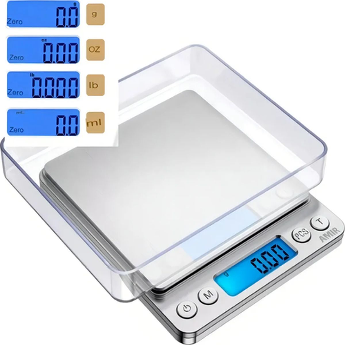 GENERICO - Báscula precisión digital 01g a 2000g portátil