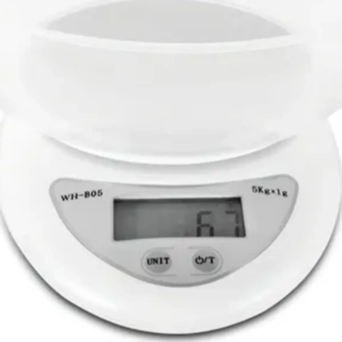 GENERICO - Balanza cocina digital con bowl 5kg color blanco