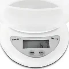 GENERICO - Balanza cocina digital con bowl 5kg color blanco