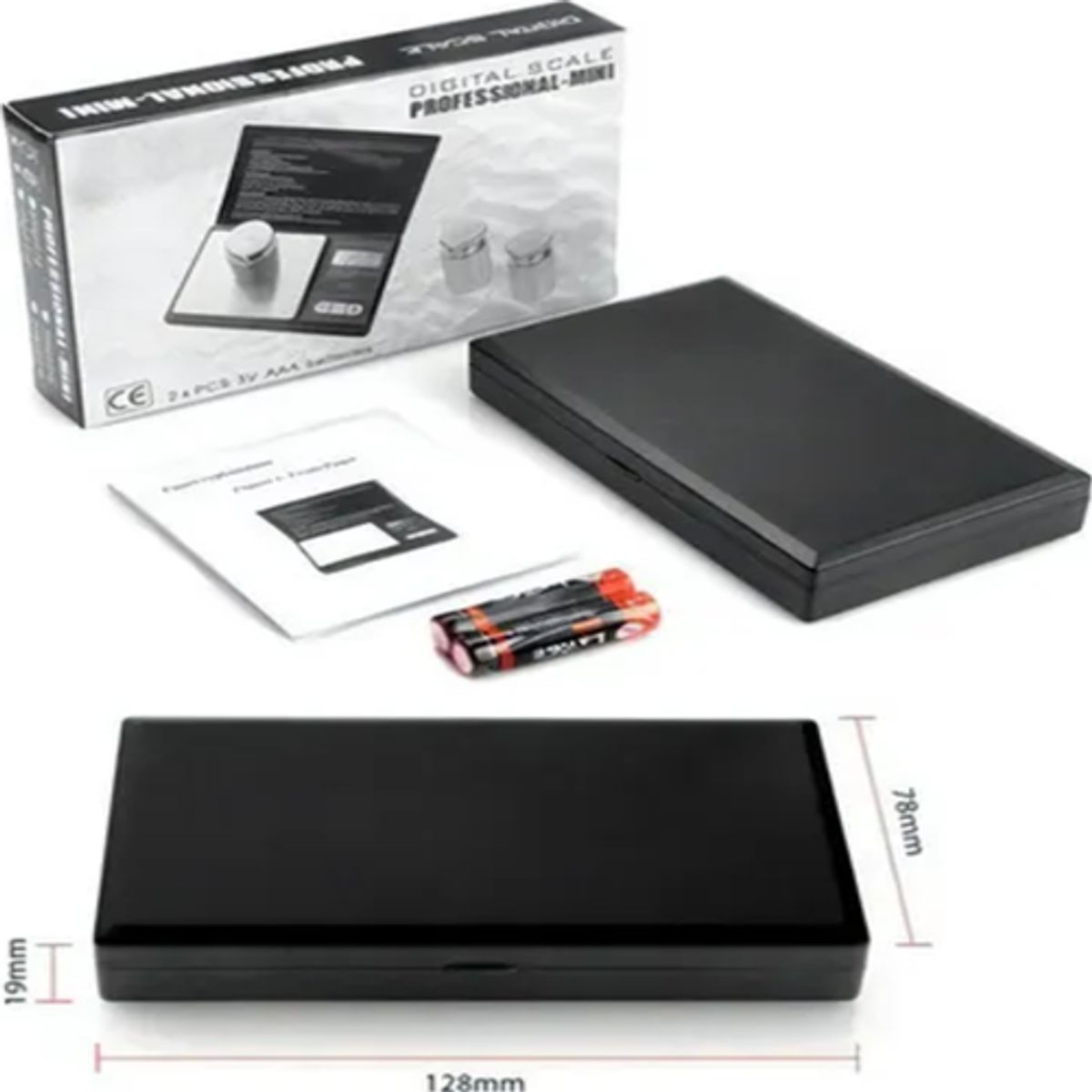 GENERICO - Pesa gramera estuche precisión 01g a 500g color negro