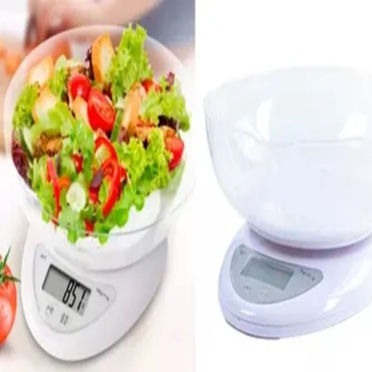 GENERICO - Balanza cocina digital genérica 5kg con bowl color blanco