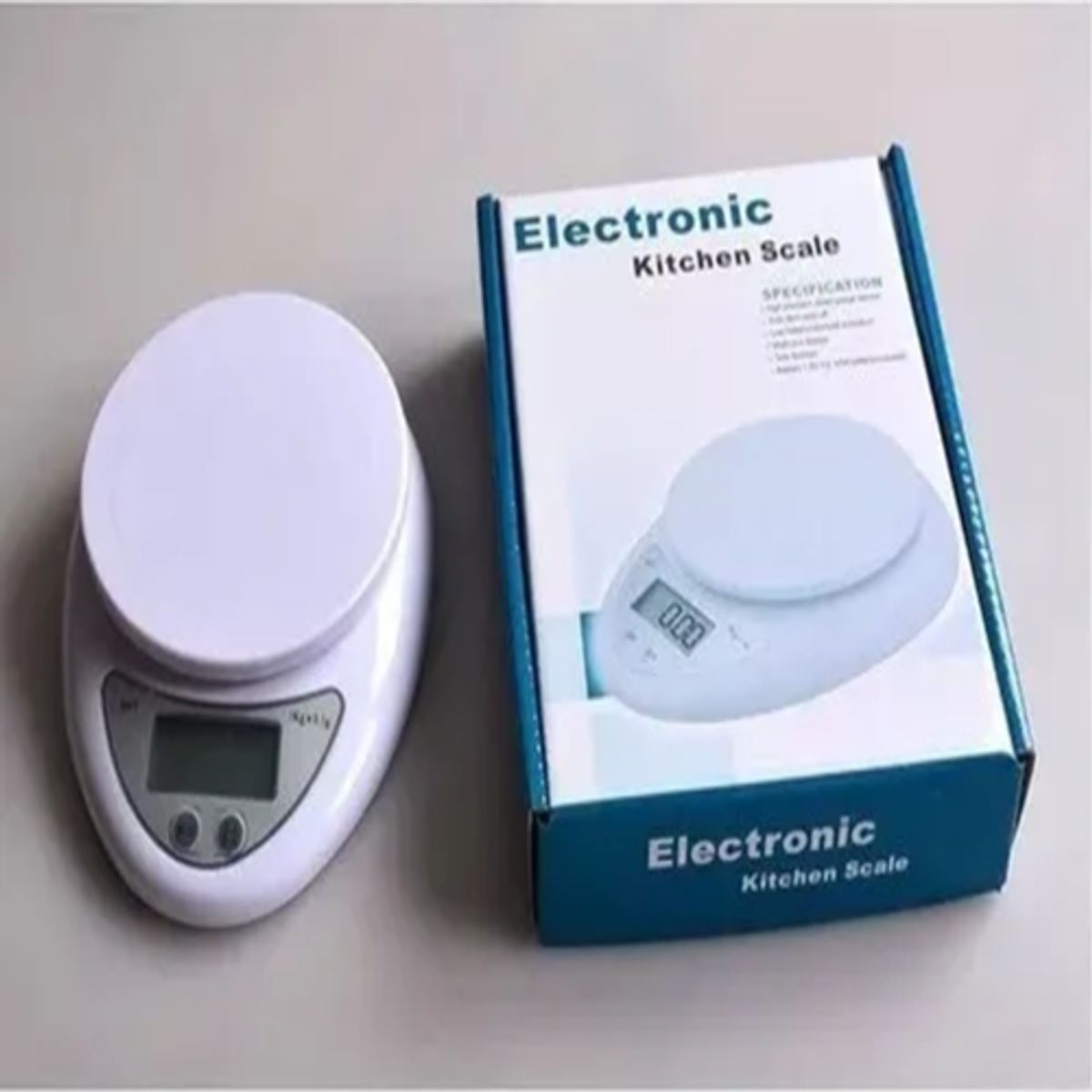 GENERICO - Balanza cocina digital genérica 5kg con bowl color blanco