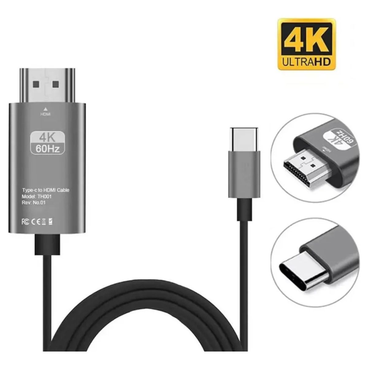 GENERICO - Cable Usb Tipo C A Hdmi Adaptador 4k2k Ultra Hd 30hz