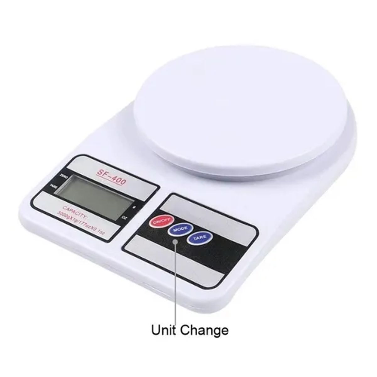 GENERICO - Balanza electrónica cocina 1g a 10kg color blanco