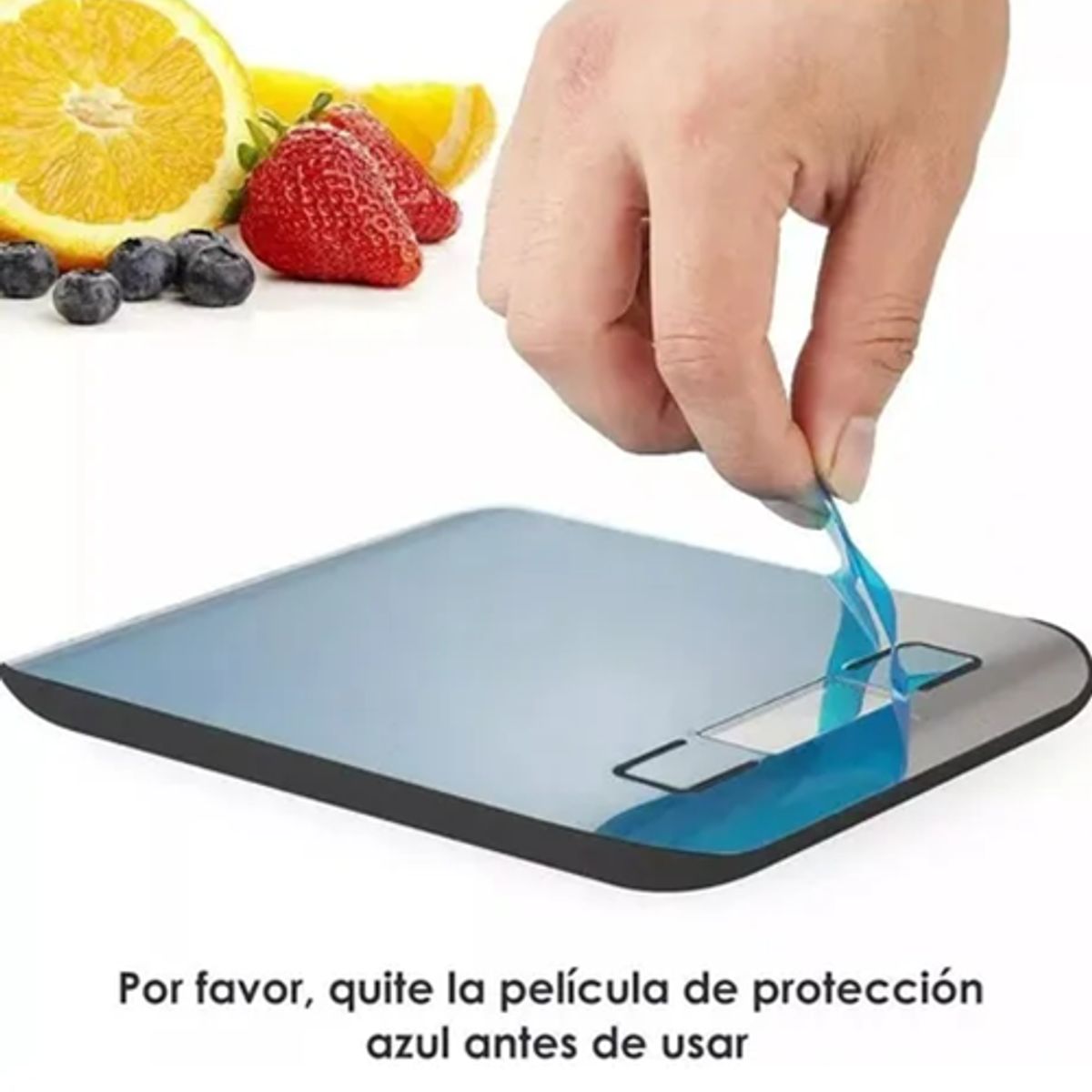 GENERICO - Pesa digital cocina acero inoxidable 5kg color plateado