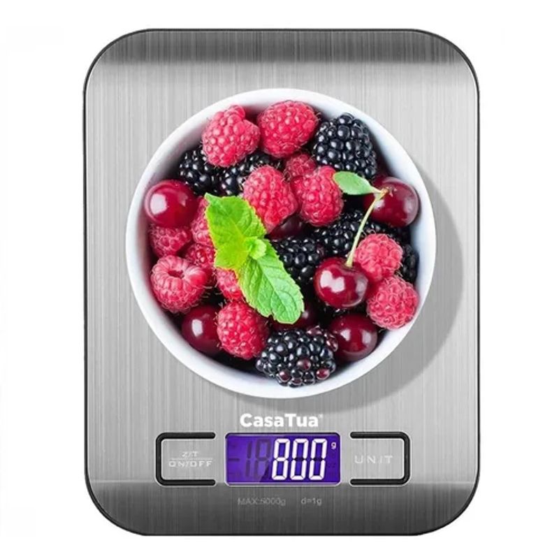 GENERICO - Balanza digital cocina acero inoxidable 5kg