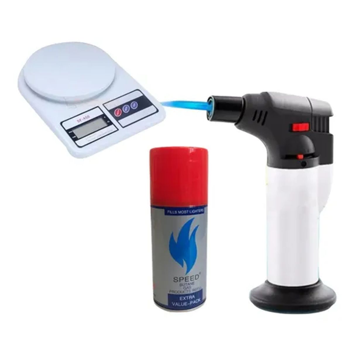 GENERICO - Balanza digital cocina + soplete + gas