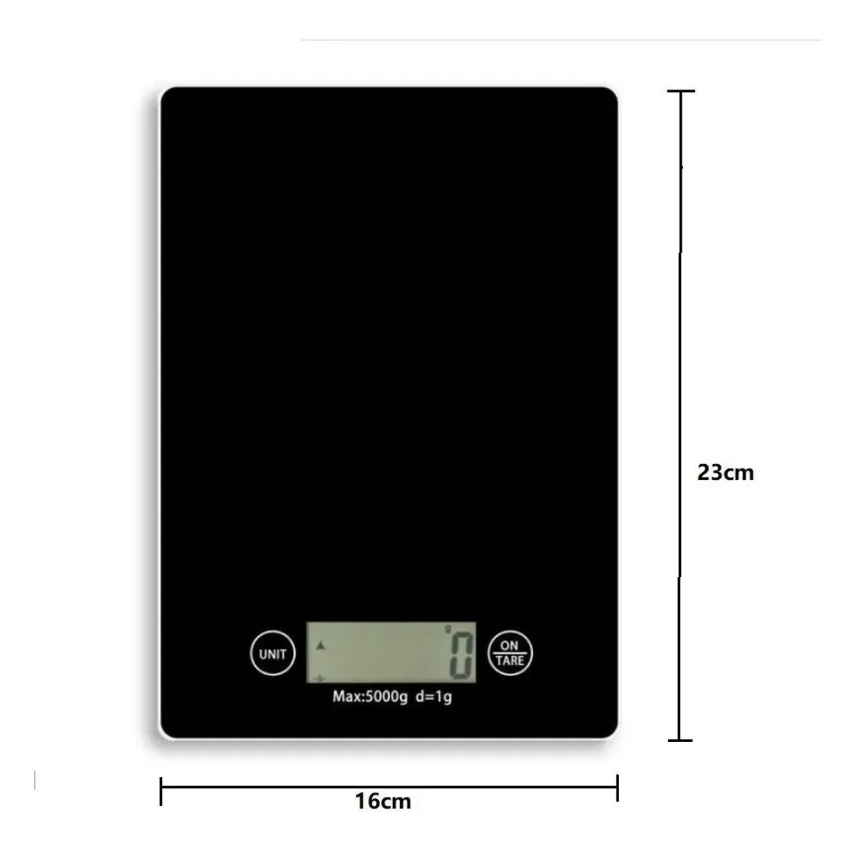 GENERICO - Balanza digital cocina vidrio slim 5kg color plata