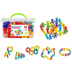 SPACEZAT - Maleta Animales Conectores Juguete Didáctico Encaje 90 pzs