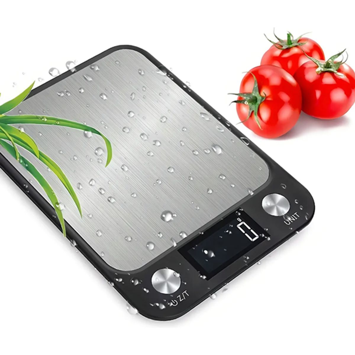 GENERICO - Balanza digital cocina acero inoxidable 10kg color negro