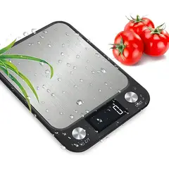 GENERICO - Balanza digital cocina acero inoxidable 10kg color negro