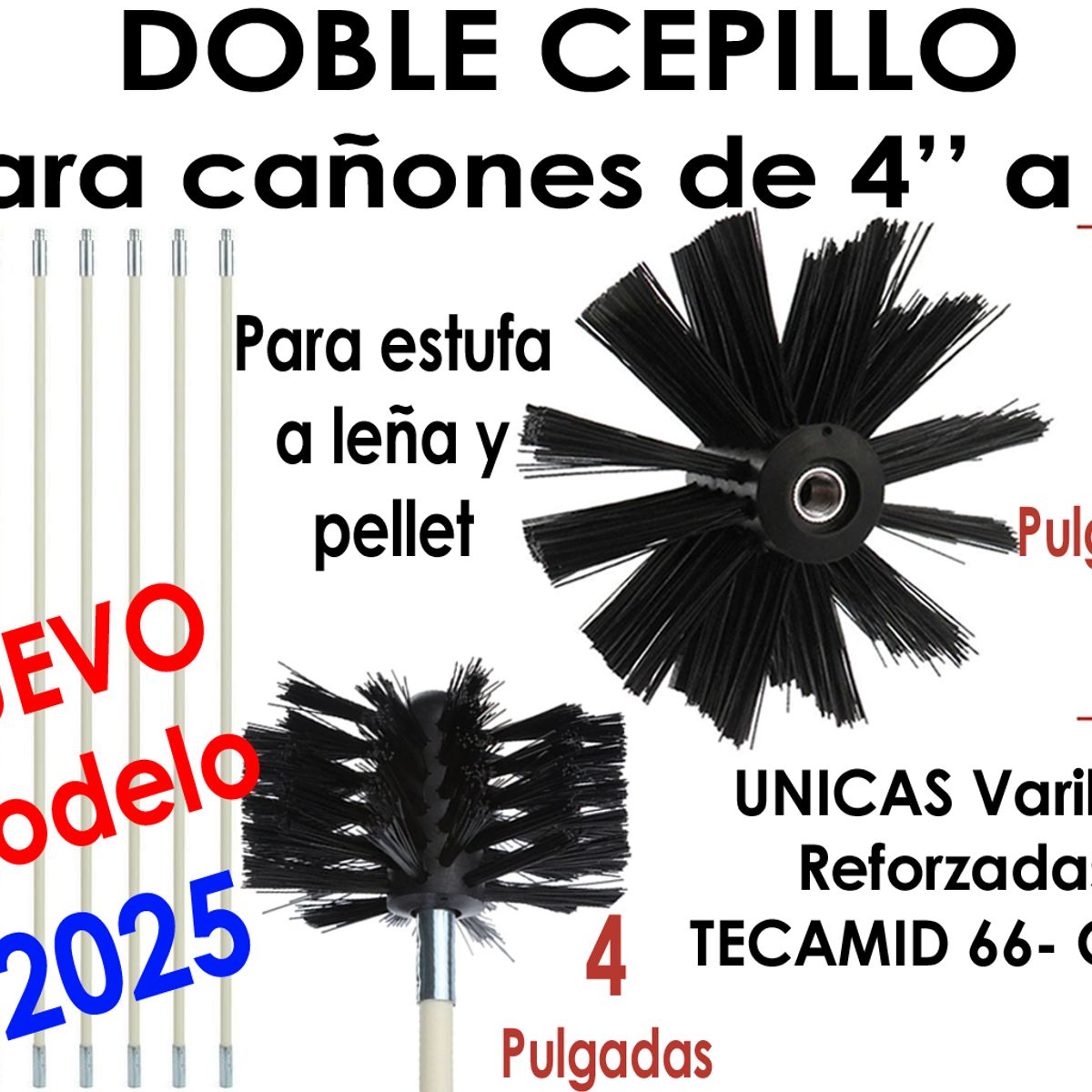 GENERICO - Kit Limpia Combustión Lenta Cañon 6 4 Desde Abajo